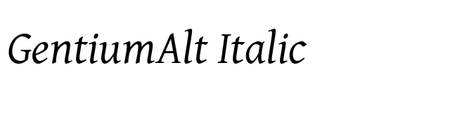 GentiumAlt Italic font preview