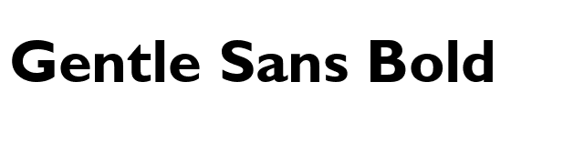 Gentle Sans Bold font preview