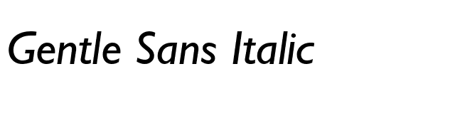 Gentle Sans Italic font preview