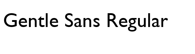 Gentle Sans Regular font preview