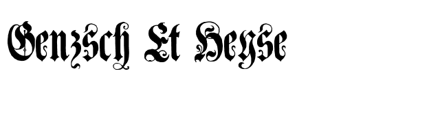 Genzsch Et Heyse font preview