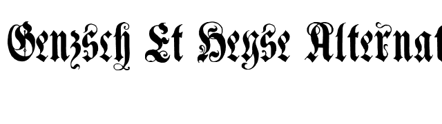 Genzsch Et Heyse Alternate font preview