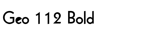 Geo 112 Bold font preview