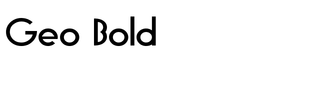 Geo Bold font preview