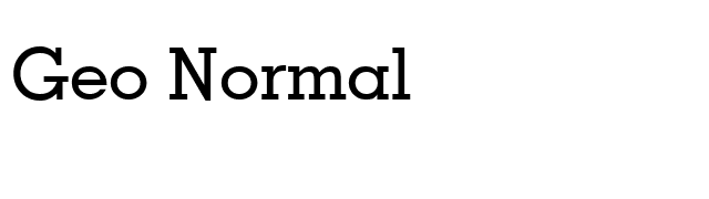 Geo Normal font preview