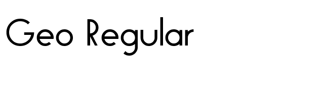 Geo Regular font preview