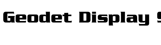 Geodet Display SSi font preview