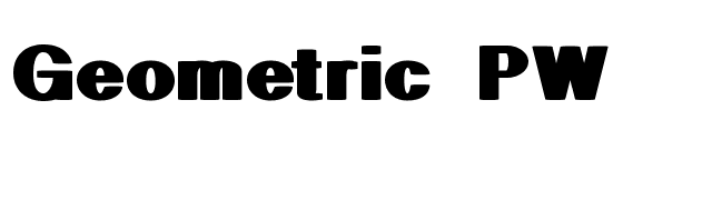 Geometric PW font preview