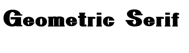 Geometric Serif PW font preview