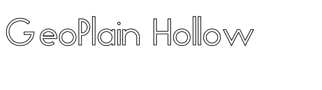 GeoPlain Hollow font preview