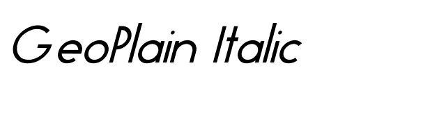 GeoPlain Italic font preview