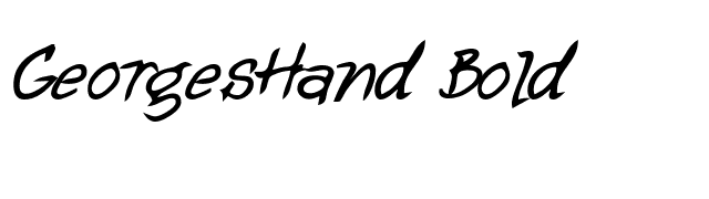 GeorgesHand Bold font preview