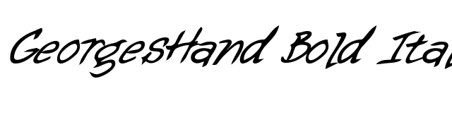 GeorgesHand Bold Italic font preview