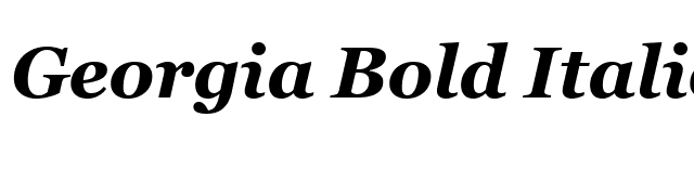 Georgia Bold Italic font preview