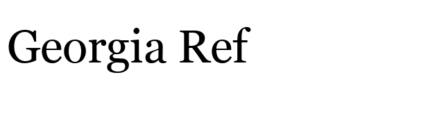 Georgia Ref font preview