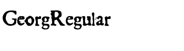 GeorgRegular font preview