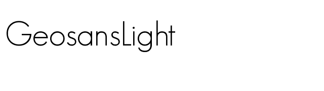 GeosansLight font preview