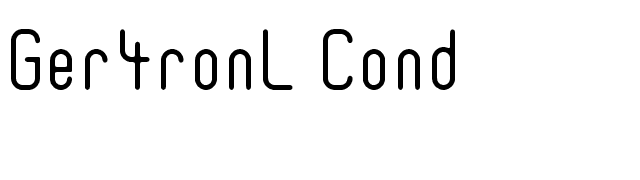 Ger4ronL Cond font preview