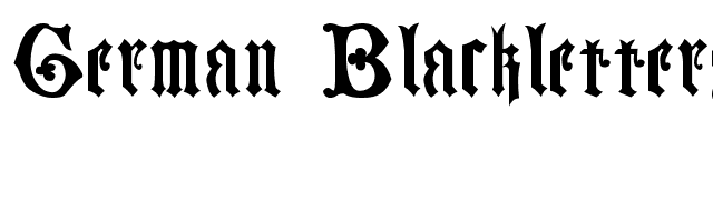 German Blackletters, 15th c. font preview