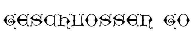 Geschlossen Gotik Kaps font preview