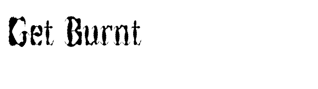 Get Burnt font preview