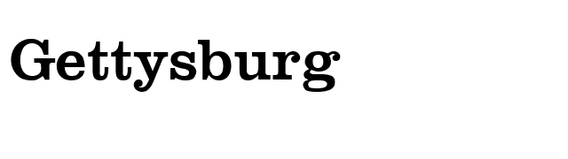 Gettysburg font preview