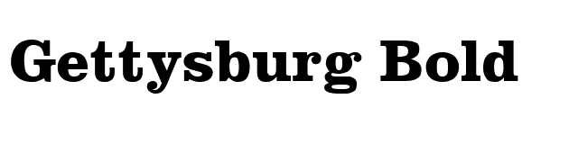 Gettysburg Bold font preview