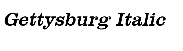 Gettysburg Italic font preview