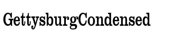 GettysburgCondensed font preview