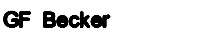 GF Becker font preview