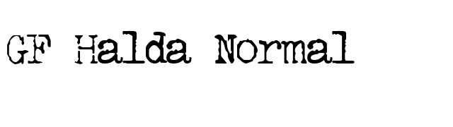 GF Halda Normal font preview