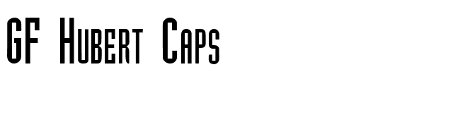 GF Hubert Caps font preview