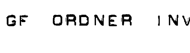 GF Ordner Inverted font preview