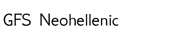 GFS Neohellenic font preview