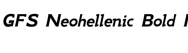 GFS Neohellenic Bold Italic font preview