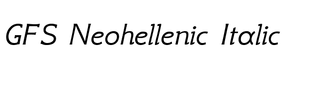 GFS Neohellenic Italic font preview