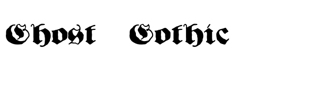 Ghost Gothic font preview