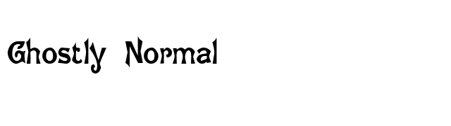 Ghostly Normal font preview