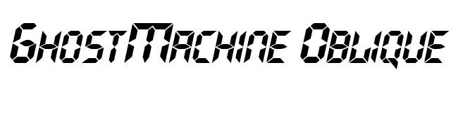 GhostMachine Oblique font preview