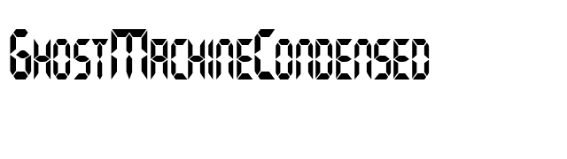 GhostMachineCondensed font preview