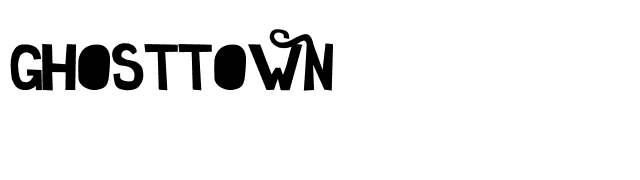 GhostTown font preview