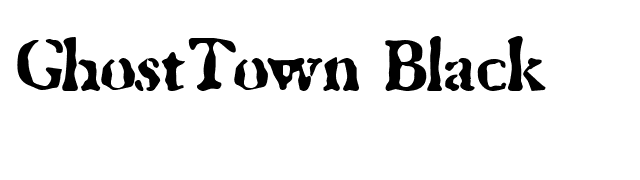 GhostTown Black font preview