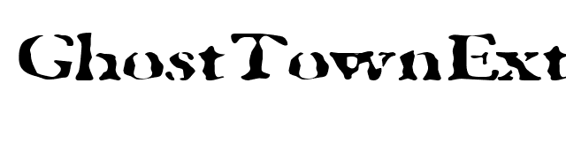 GhostTownExtended font preview