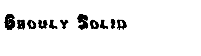 Ghouly Solid font preview