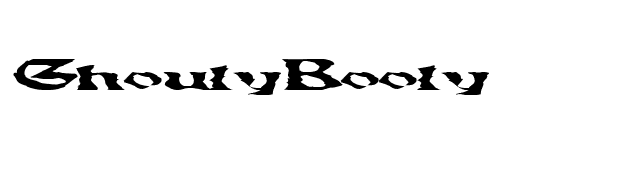 GhoulyBooly font preview