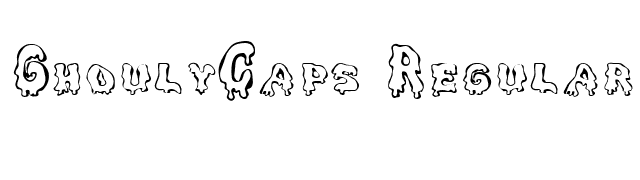 GhoulyCaps Regular font preview