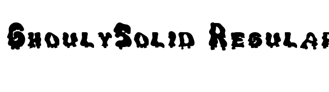 GhoulySolid Regular font preview