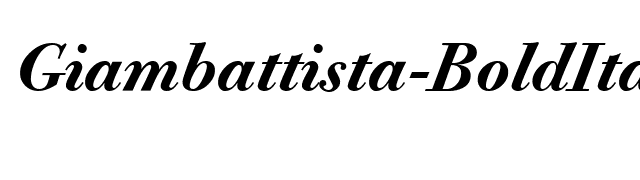 Giambattista-BoldItalic font preview