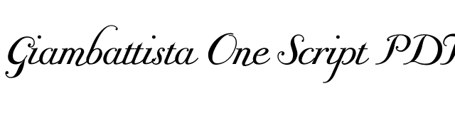 Giambattista One Script PDF font preview