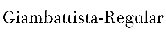 Giambattista-Regular font preview